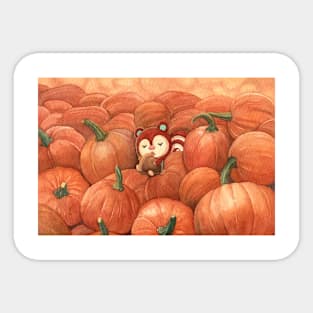 sleep on the pumpkins Sticker